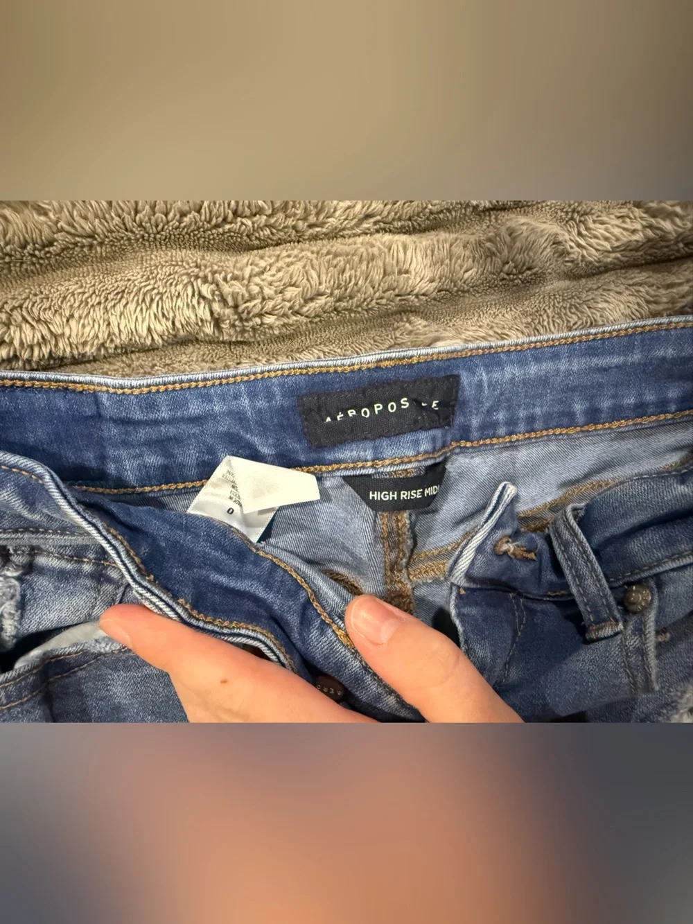 Aeropostale Distressed Light Blue Denim Jean Shorts